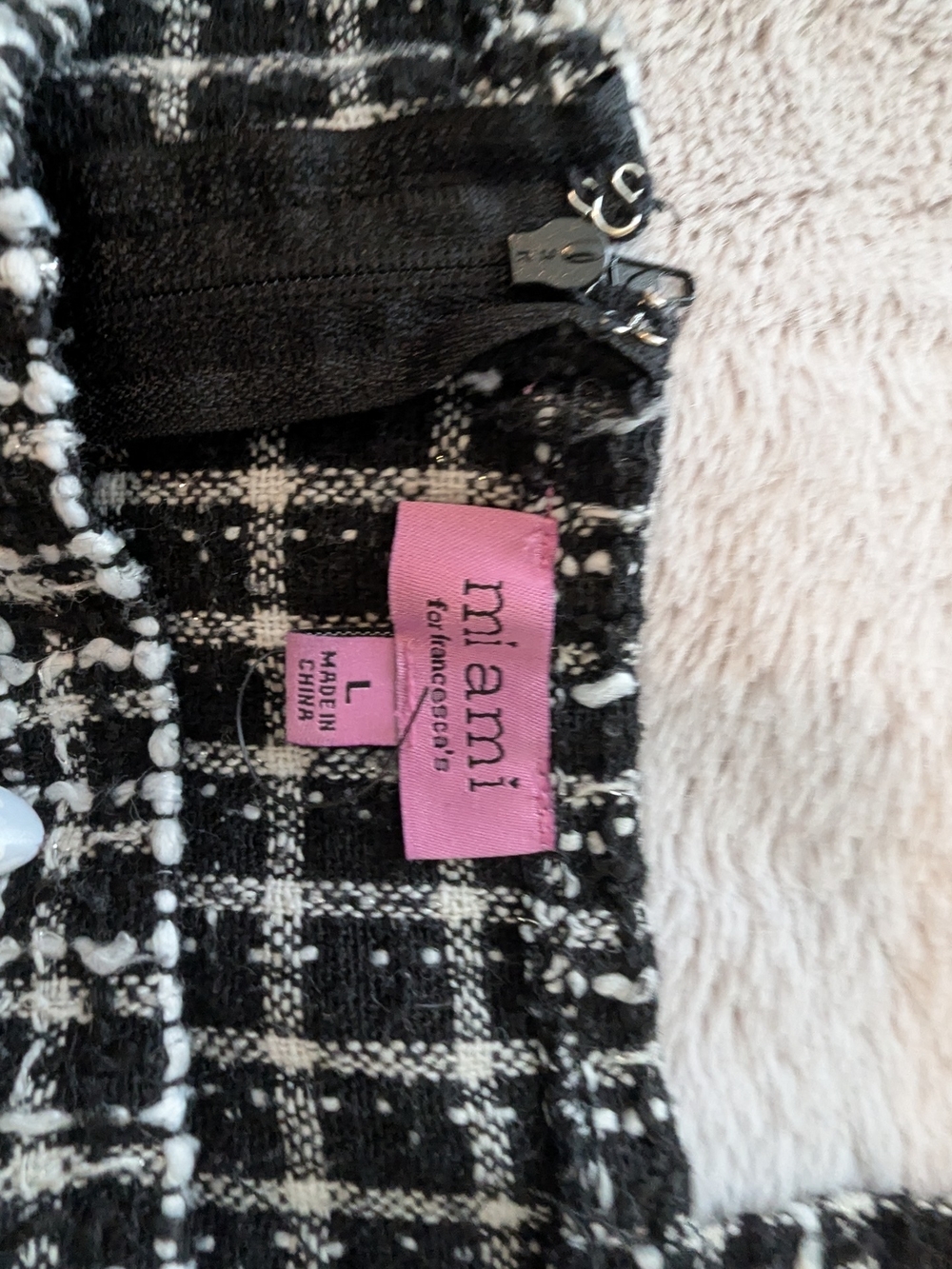 mi ami Black & White Tweed Romper